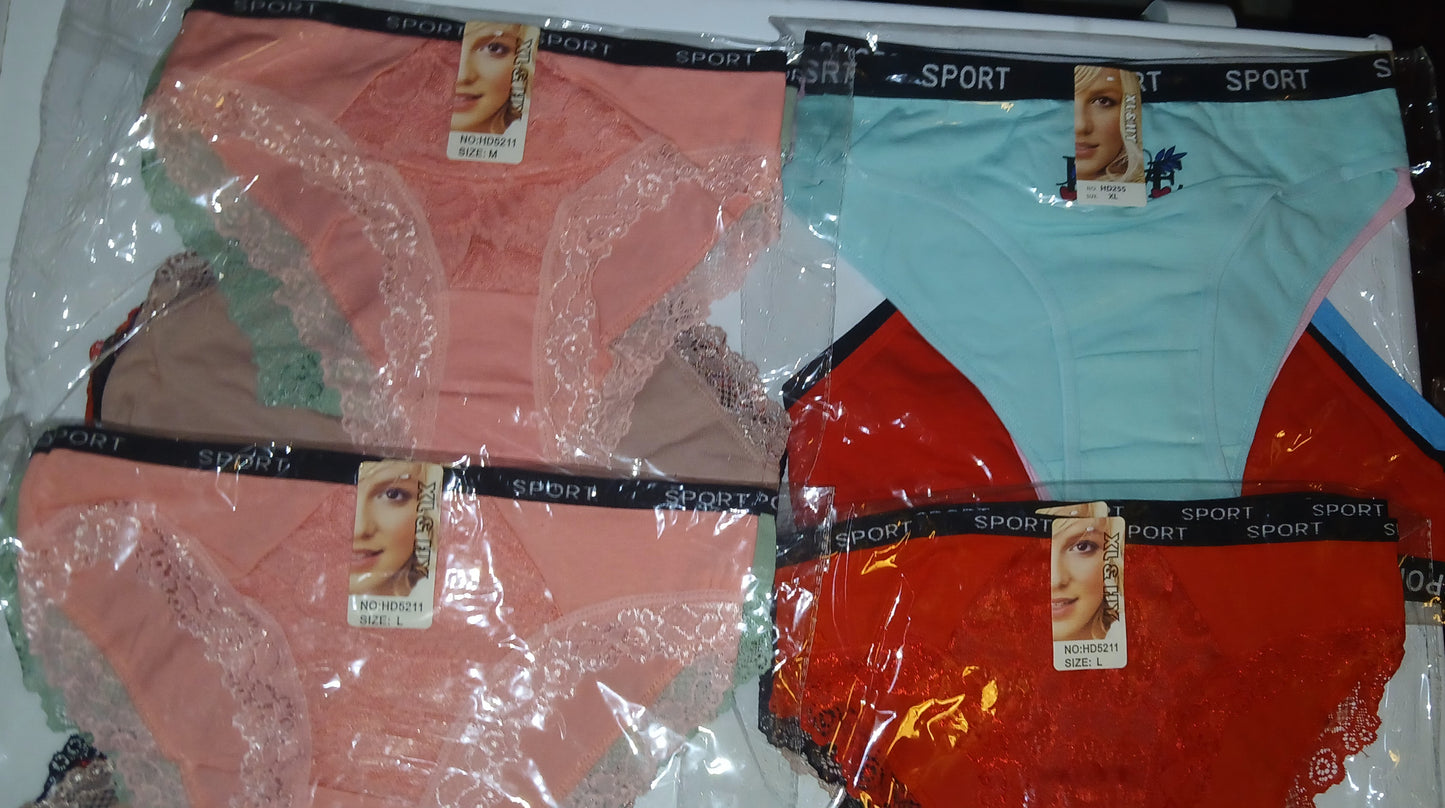 Wholesale women underwear(5 pieces/ea. Bag)