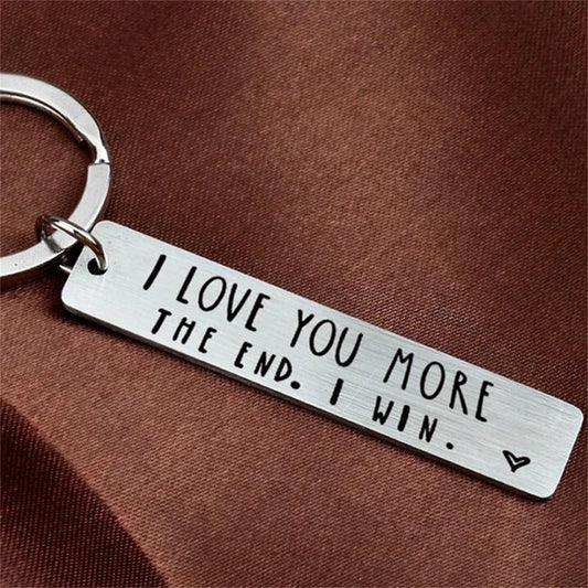 Couple Keychain for Him Her I Love You More Girlfriend Wife Key Ring for Valentine'S Day,Mother'S Day,Christmas Gift
